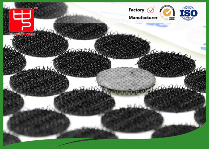  Black Acrylic Glue 10mm Custom Hook And Loop Patches Manufactures