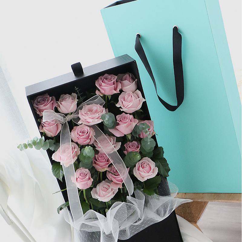 Rectangle Gift Florist Cardboard Boxes Paperboard Carton Rose Packaging Display