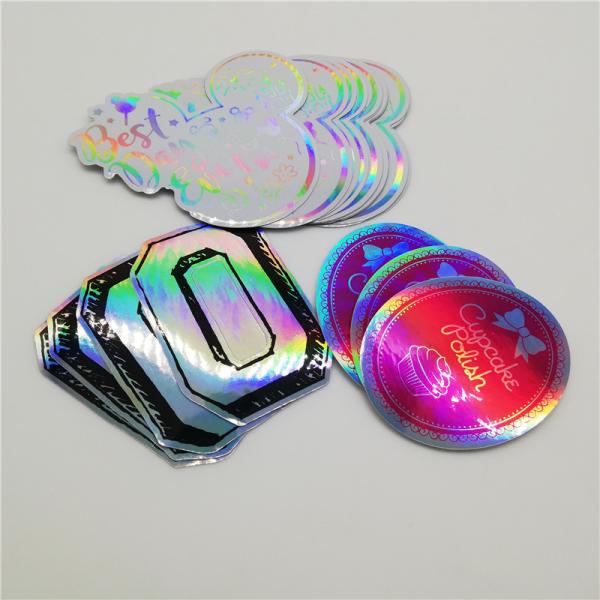 Waterproof Oil-Proof Vinyl Holographic Foil Laser Die Cut Label Custom Company