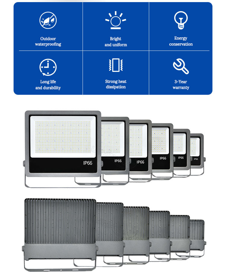 IP66 Waterproof Outdoor LED Flood Lights Rustproof Stadium Flood Lights For Architectural