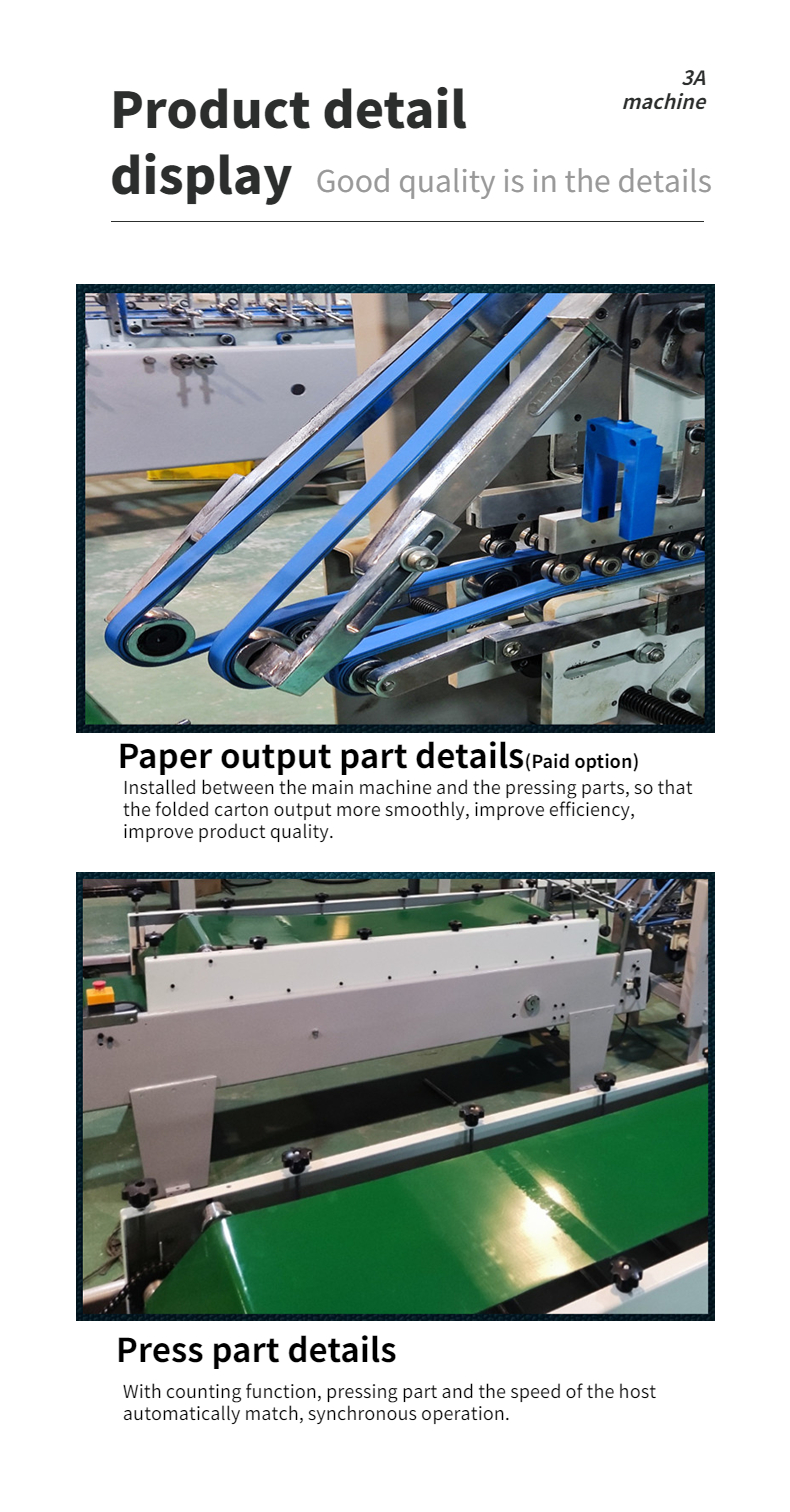 Easy to Operate CQT580-UV High Speed Folder Gluing Machine for Cardboard Box Printing