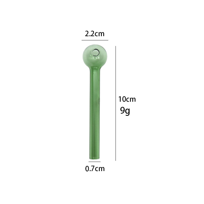 Round Head Clear Inhale Borosilicate Glass Smoke Tube