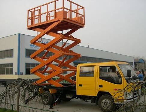 450Kg Loading Capacity Truck Mounted Scissor Lift 7.5M Lifting Height