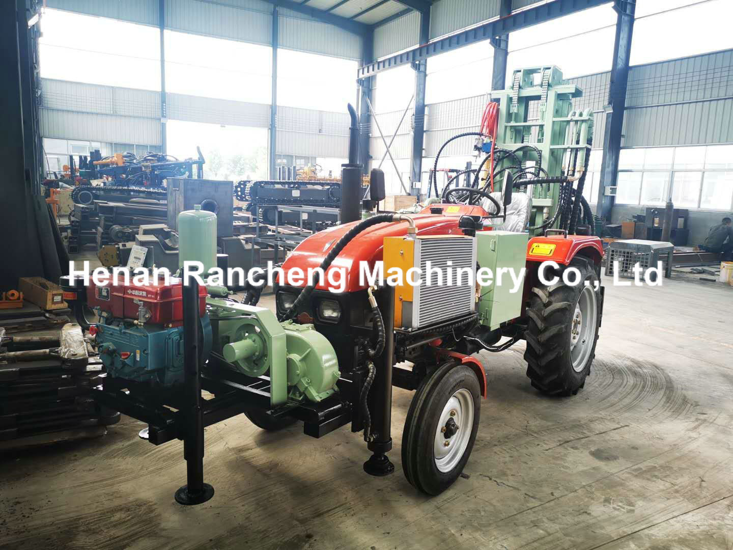 200m Hydraulic Water Well Drilling Machine With 40HP Tractor Horse Power