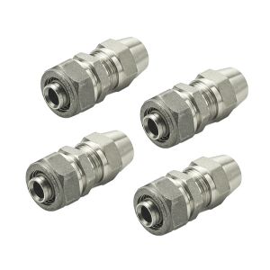 China Quick Connect Gas Screw Brass Fittings Male Straight Union Multilayer Pipe In One End And Male Threaded Adapter Screw on sale