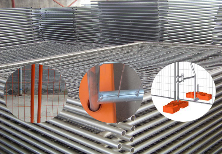 Powder Coated 8ft Welded Wire Fence 8ft*9.5ft Removable Fencing