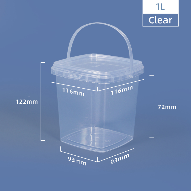 Other Food Grade Thicken Plastic Bucket With Holder And Lid For Seafood Snack OEM Color Printing