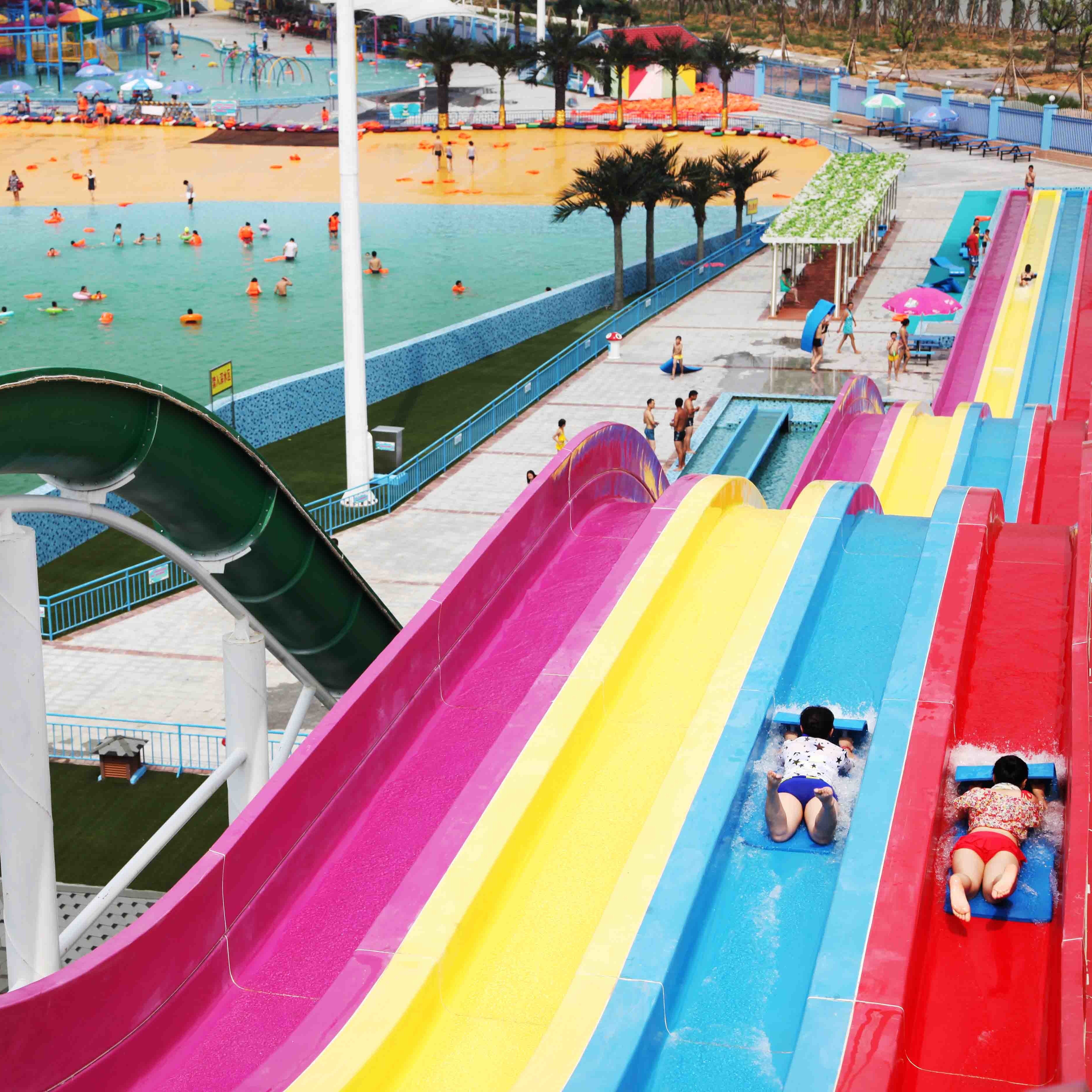 Fiberglass Water Park Equipment Custom Water Slides / Adventure Water Slides for Themed Park