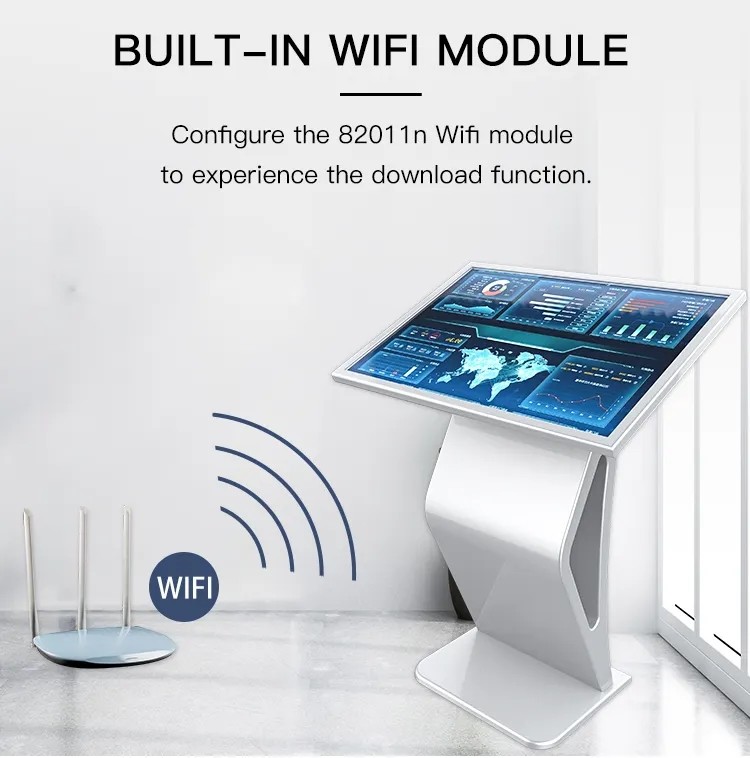 Exhibition Hall Interactive Self Service Kiosk 21.5 32 43 55'' Android Windows