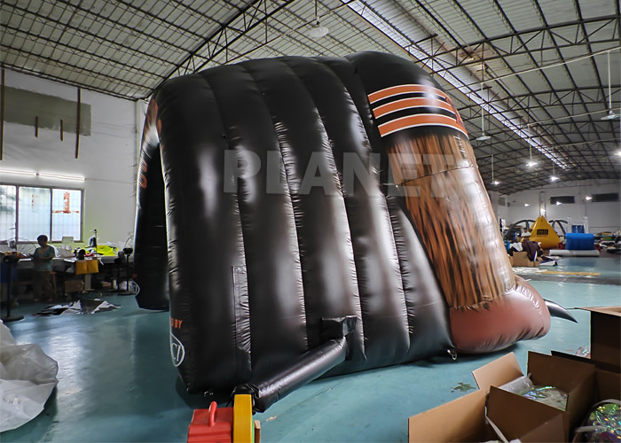 Custom PVC Black Event Advertising Bear Inflatable Football Tunnel Inflatable Bear Entrance For Football Game