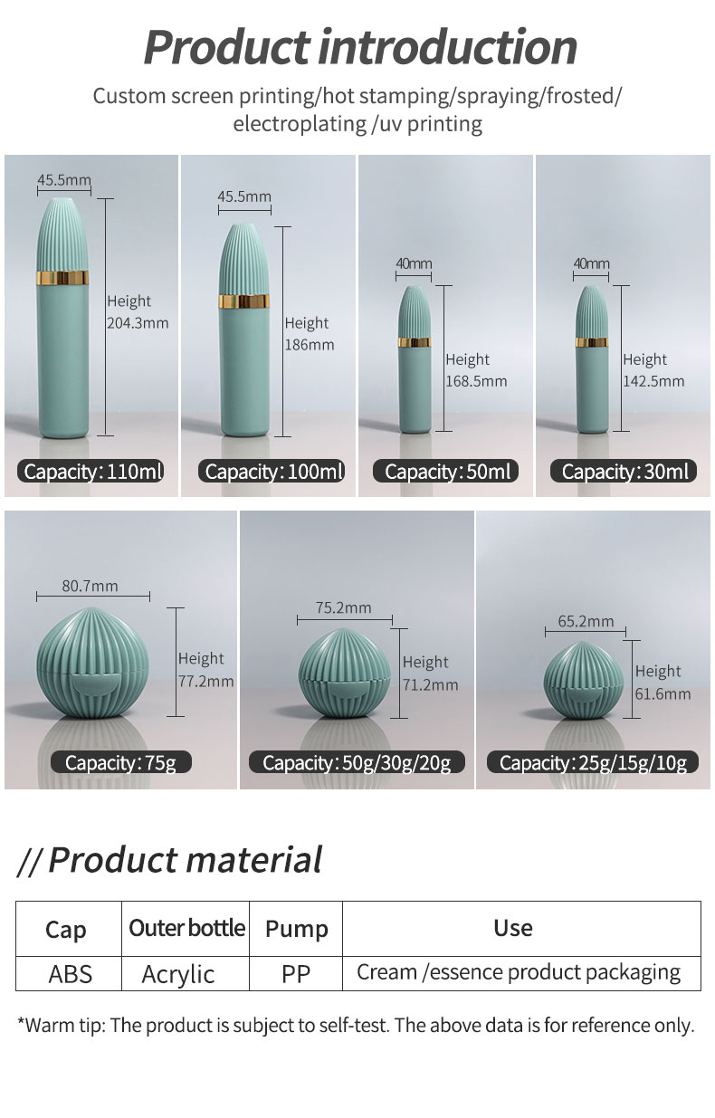 Pump Type With Aluminum Ring Black Gold Acrylic Cosmetic Cream Packaging Jar 30ml Spray Bottle Luxury Skincare Packaging