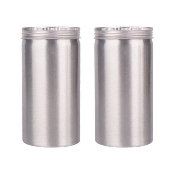 Food Safe 10ml To 300ml Aluminum Canisters Cylinder Coffee Bean Tea Jar