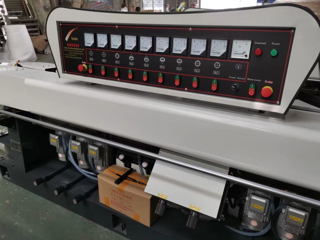 9 Motors Glass Straight Line Edging Grind Glass Edge Glass Processing Machine