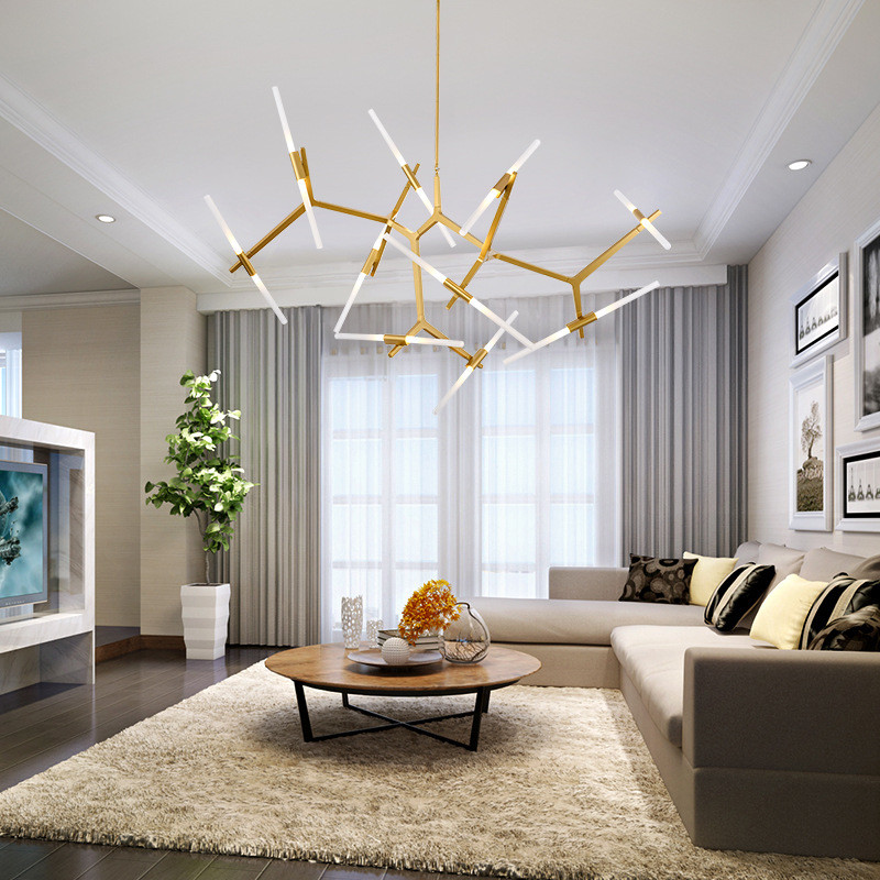 Rotate 360 Degree Aluminium G9 Ceiling Pendant Lighting For Living Room