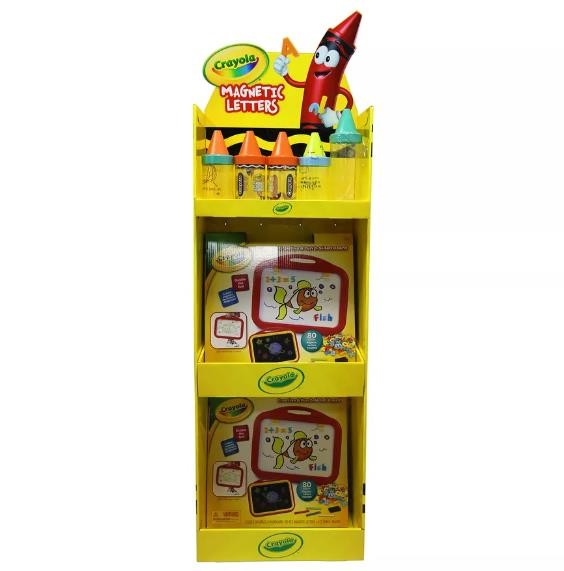 Supermarket Custom Cardboard POS Displays For Kids Drawing Tools