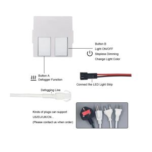 24W Smart LED Dual Touch Dimming Sensor With Built-In Power Supply for Single