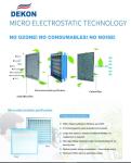 Plasma micro electrostatic air cleaner for Air handling units, AHU Plasma filter