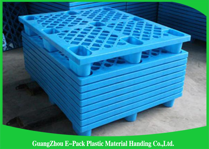 Stackable Black Plastic Skids Pallets , Lightweight Plastic Pallets 100% Recycled Material
