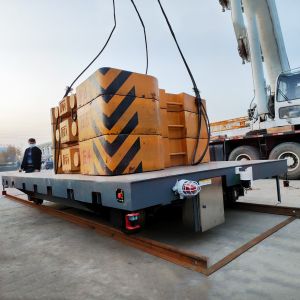40 Tons Wireless Remote Control Rail Transfer Trolley For Molds Handling