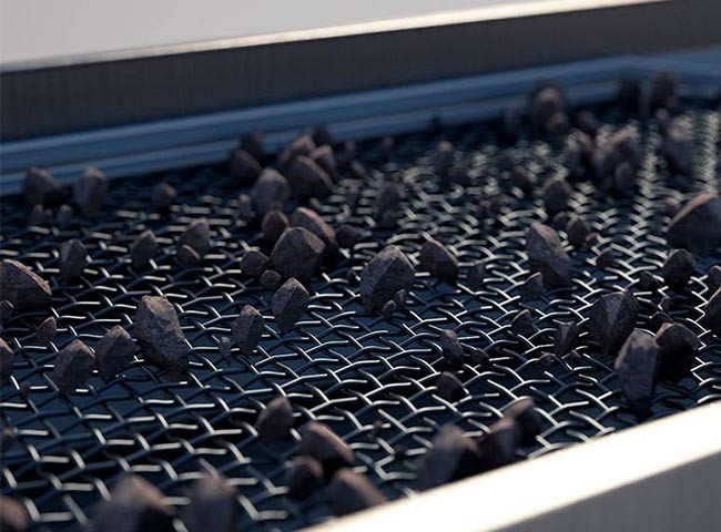 Woven Vibrating Mining Screen Mesh Size 12.5mm Double Crimped