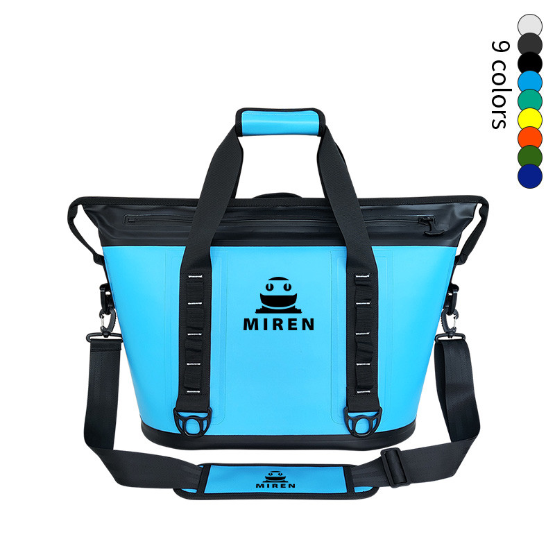 Customisable 30L Blue Leak-Proof Insulated Soft Cooler Bag For Outdoor Picnics