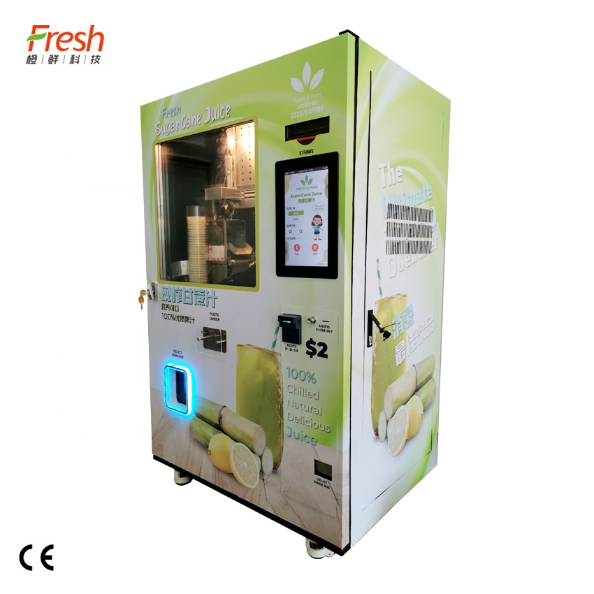 Commercial Orange Apple Juice Vending Machine Automatic 220V Customized Color