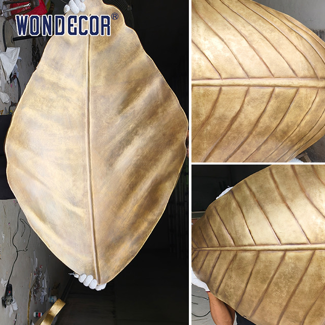 Modern Large Outdoor Abstract Metal Leaf Copper Sculpture