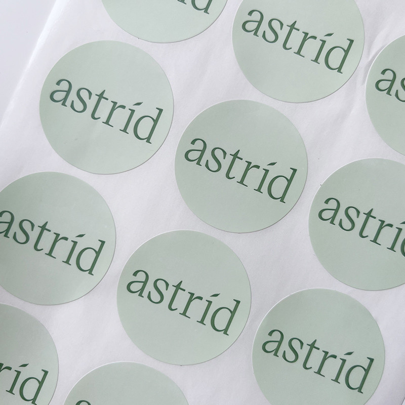 Custom Text Image Adhesive Printing Round Label Stickers Waterproof Vinyl Sticker Roll
