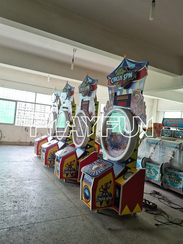 Playfun Coin Operated game machine Circus Spin Smart Lottery Ticket Arcade Redemption Game