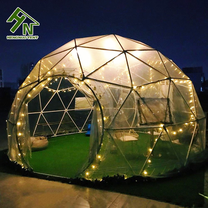 UV Resistant Geodesic Dome Tent Clear PVC 360 Degree Panorama Igloo Tent