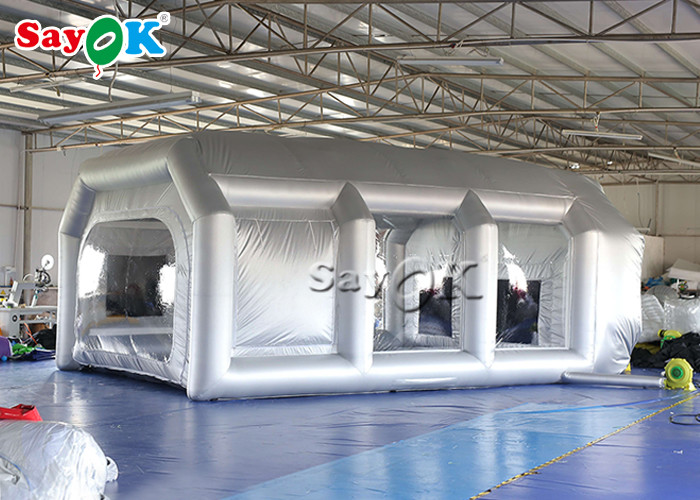 Customized 7x5x3mH Silver Car Inflatable Spray Booth