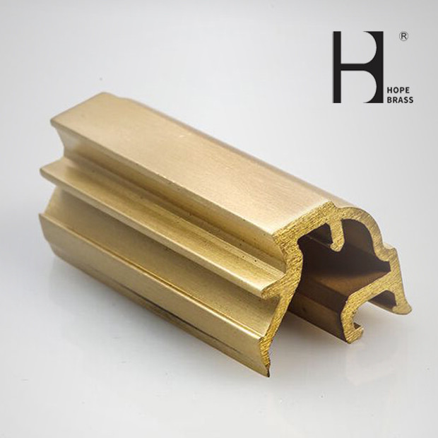 Luxurious Home Building decoration Material brass extrusions Copper Alloy Profiles 5~180mm Bright Golden Color OEM ODM