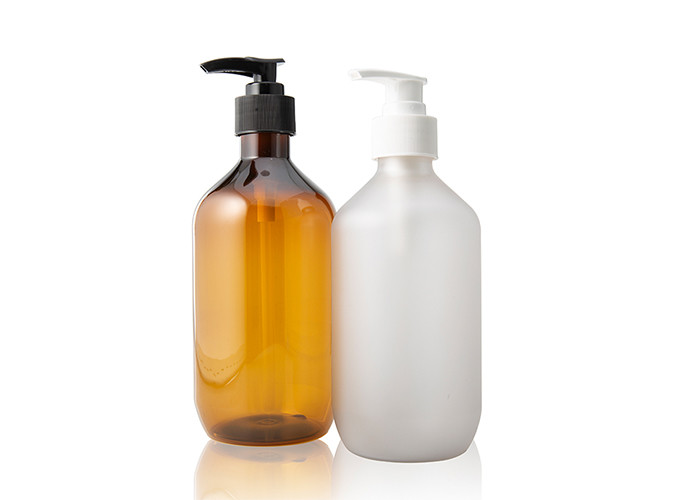 Recyclable 500ml Frosted Plastic Shampoo Bottle With Lotion Pump