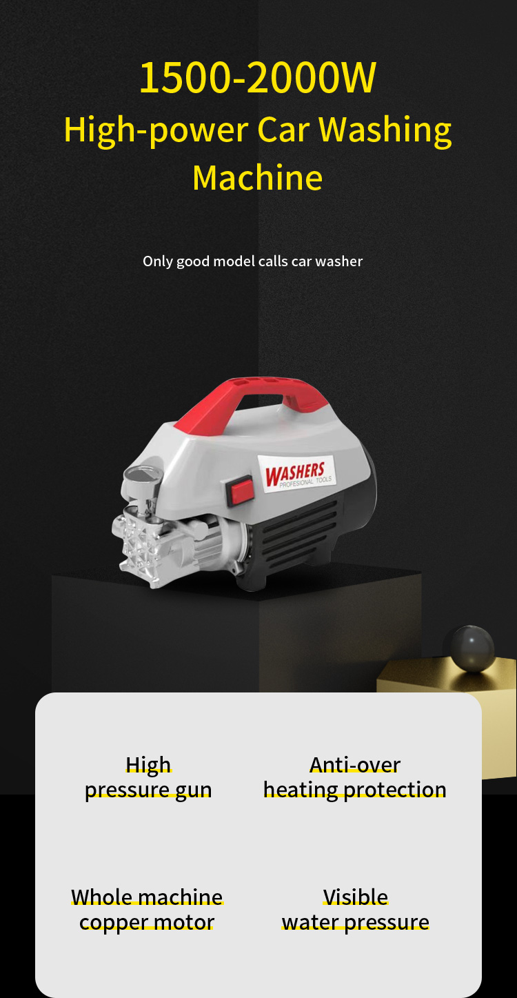 High Efficiency Portable Car Washer High Pressure Car Wash Machine with Shampoo Wash