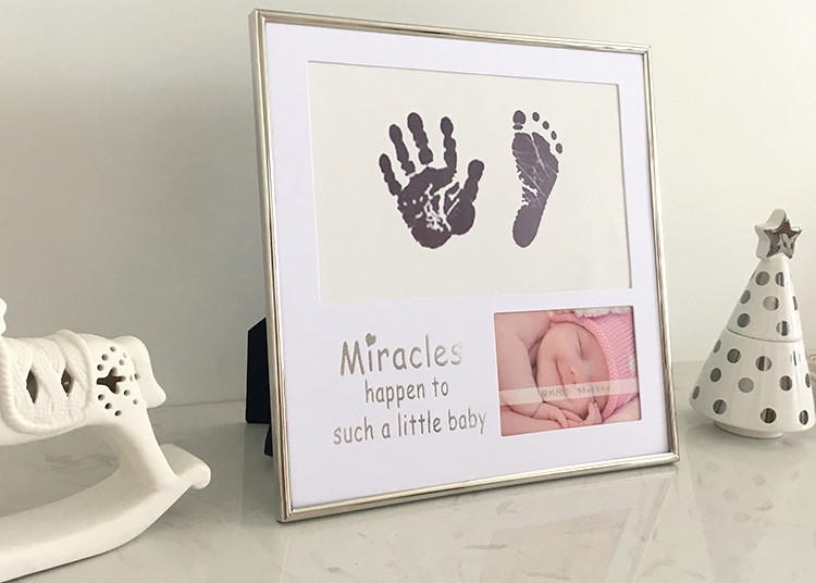 Unique Customized Baby Hand And Footprint Photo Frame For Full Moon Gifts