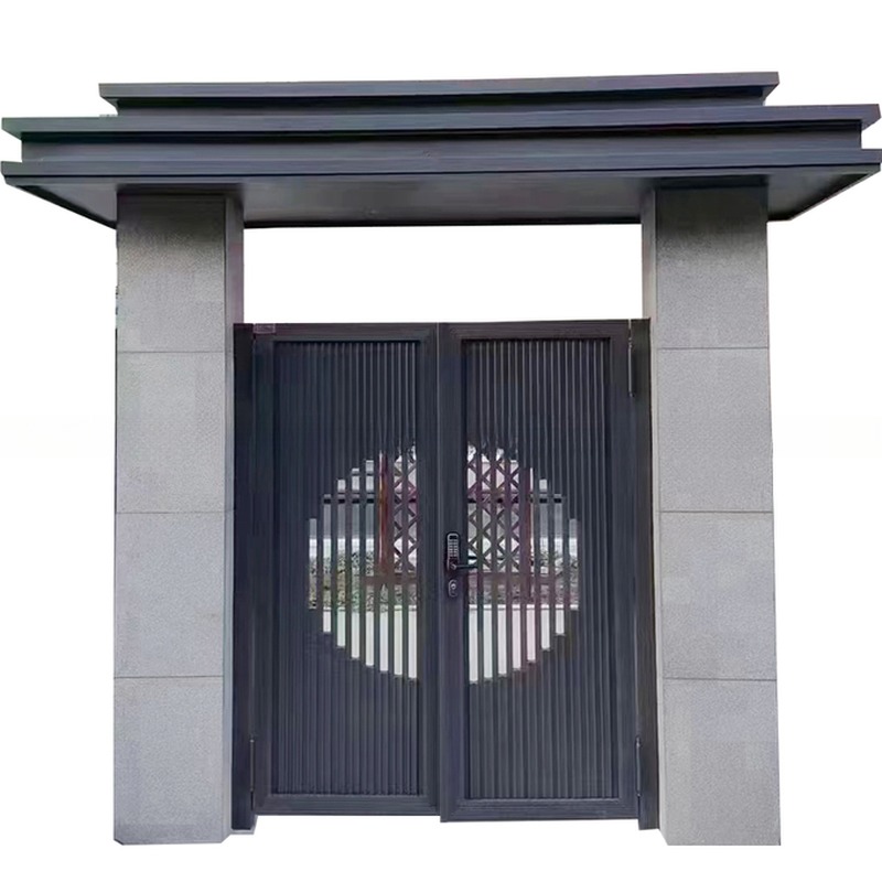 Security Rolling Wrought Iron Gate Doors Residential Outdoor 10 Gauge