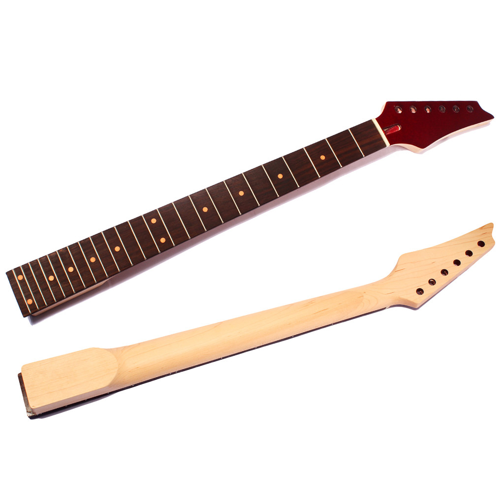 24 Fret Electric Guitar Neck for IBZ Parts Replacement Maple with Rosewood Fretboard