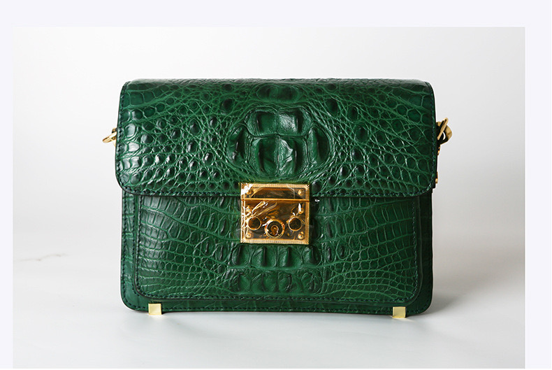 Genuine Crocodile Skin Women Sling Bag Authentic Exotic Alligator Leather Lady Single Shoulder Bag Female Small Purse