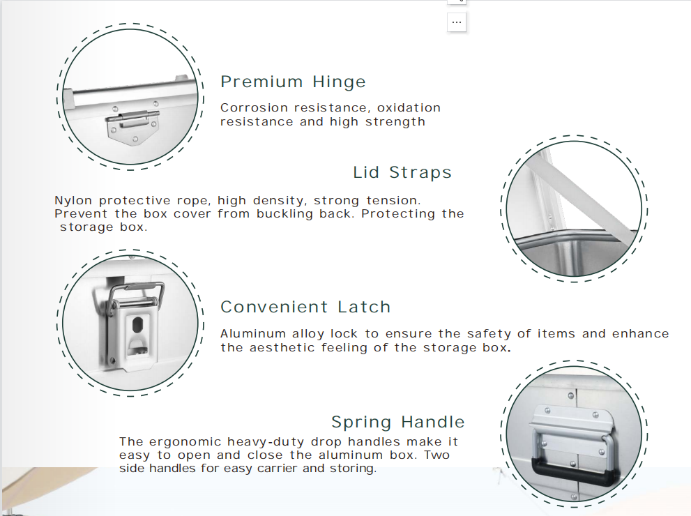 Silver Camping Storage Container 1.2mm Thickness Camping Storage Bins