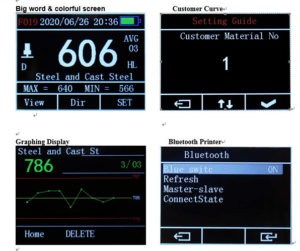 High Precision 3 Inch Screen USB1.1 Portable Leeb Hardness Tester 0