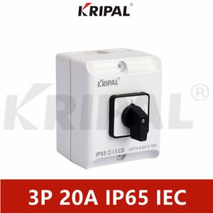 20A IP65 Waterproof Single Phase Changeover Switch IEC standard