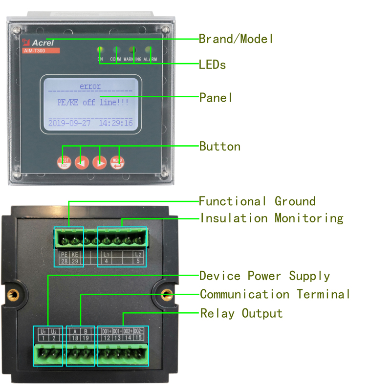 class 1.0 AIM-T300 Hospital Isolated Power System Insulation Monitoring Device