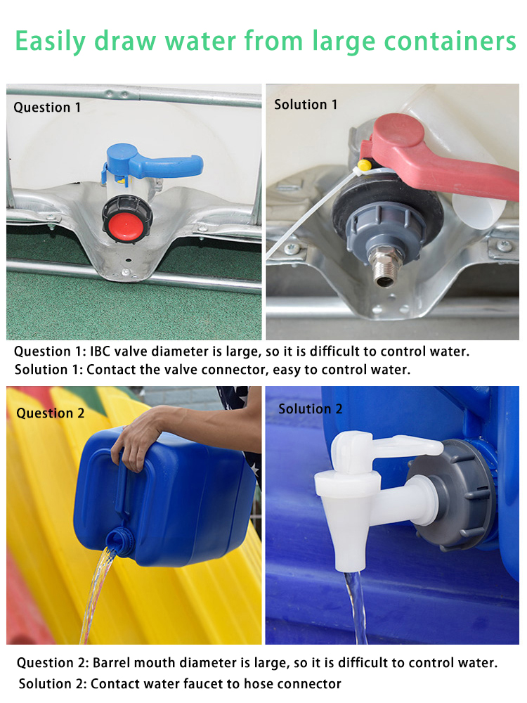 Customized Support OEM IBC Tank Adapter for Home Garden Hose Tap Thread Brass Ball Bibcock
