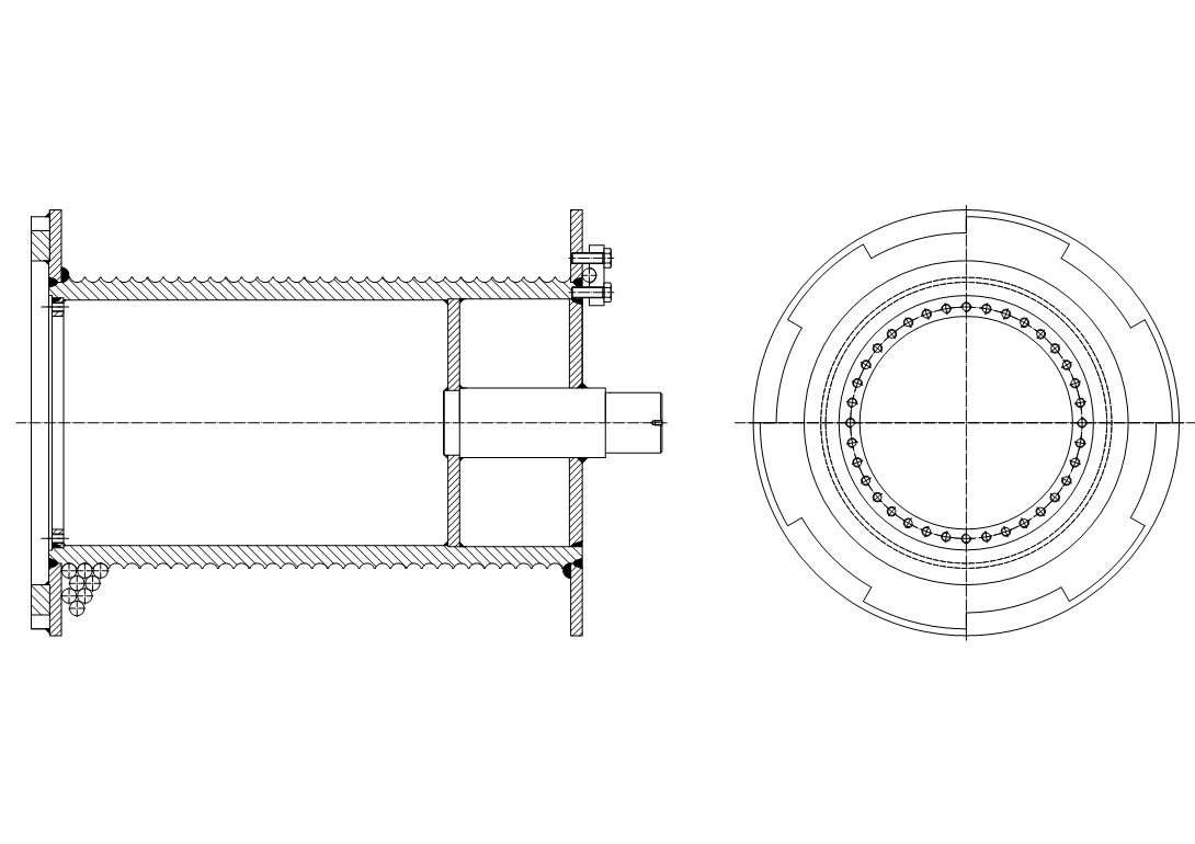 Lebus 20 Layers Grooved Cable Drum Winch Barrel Stainless Steel