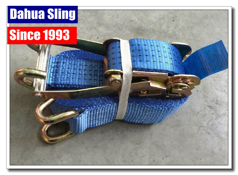 50mm 5T Heavy Duty Ratchet Straps For Truck , EN 12195-2 CE Certified