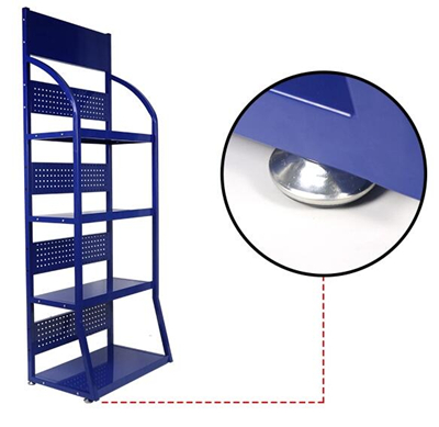 Easy Assembly Blue Stands Super Market Racks For Grocery Stocks 