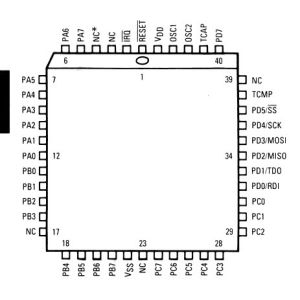 Integrated Circuit Chip PROGRAMMING REFRERENCE GUIDE MC68HC05C4AFN MOTOROLA PLCC Manufactures