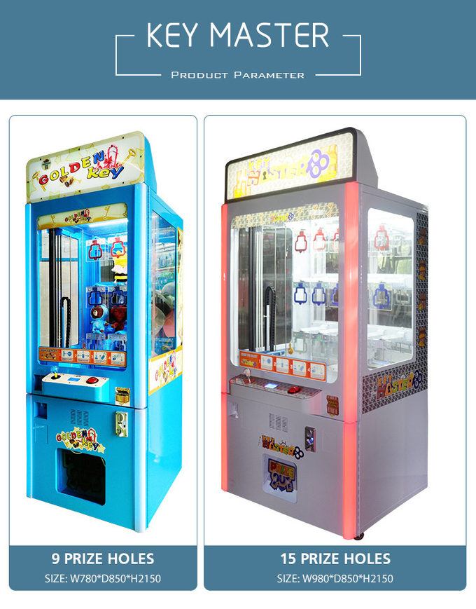 Mini Key Master Prize Vending Machine Newest Design Push Win Gift Game Machine 9 Hole