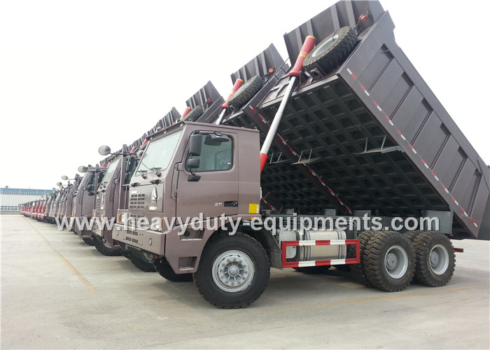 6x4 driving sinotruk howo 371hp 70 tons mining dump truck for mining work