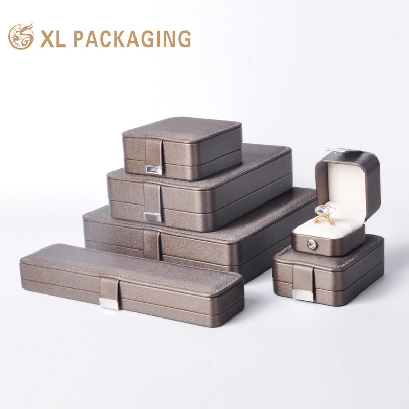 Luxury PU Leather Jewelry Packaging Box Necklace Bracelet Earring Leatherette PU Jewelry Packaging Box